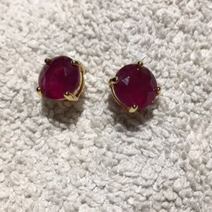 Beautiful magenta stud earrings